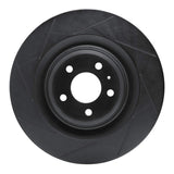 R1 Concepts 11-18 Audi A6 FWD Rear Left Slotted Black Brake Rotor by R1 Concepts RNC-613-73063L