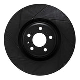 R1 Concepts 12-18 Audi A6 FWD Front Left Slotted Black Brake Rotor by R1 Concepts RNC-613-73064L