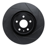R1 Concepts 12-15 Audi TT Quattro (Excl RS) Front Right Slotted Black Brake Rotor by R1 Concepts RNC-613-73069R