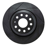 R1 Concepts 16-22 Volkswagen Jetta Sedan Rear Left Slotted Black Brake Rotor by R1 Concepts RNC-613-73082L