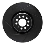 R1 Concepts 04-06 Volkswagen Golf Left Front Slotted Black Brake Rotor by R1 Concepts RNC-613-74026D
