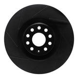 R1 Concepts 06-13 Volkswagen CC Front Left Slotted Black Brake Rotor by R1 Concepts RNC-613-74029L