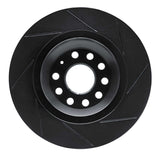 R1 Concepts 17-20 Audi RS3 Rear Left Slotted Black Brake Rotor by R1 Concepts RNC-613-74030L