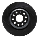 R1 Concepts 17-20 Audi RS3 Rear Left Slotted Black Brake Rotor by R1 Concepts RNC-613-74030L