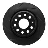 R1 Concepts 05-18 Audi A3 Rear Left Slotted Black Brake Rotor by R1 Concepts RNC-613-74055L