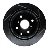 R1 Concepts 82-85 Toyota Celica Rear Left Slotted Black Brake Rotor by R1 Concepts RNC-613-76014L