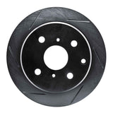 R1 Concepts 82-85 Toyota Celica Rear Left Slotted Black Brake Rotor by R1 Concepts RNC-613-76014L