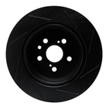 R1 Concepts 90-93 Toyota Celica Rear Left Slotted Black Brake Rotor by R1 Concepts RNC-613-76046L