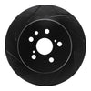 R1 Concepts 90-93 Toyota Celica Rear Left Slotted Black Brake Rotor