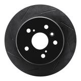 R1 Concepts 92-03 Toyota Camry (Excl Hybrid) Rear Left Slotted Black Brake Rotor by R1 Concepts RNC-613-76053L