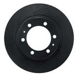 R1 Concepts 03-22 Toyota 4Runner Front Left Slotted Black Brake Rotor