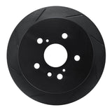 R1 Concepts 04-09 Toyota Highlander Rear Left Slotted Black Brake Rotor by R1 Concepts RNC-613-76130L