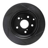 R1 Concepts 06-18 Lexus HS250H Rear Left Slotted Black Brake Rotor by R1 Concepts RNC-613-76134L
