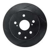 R1 Concepts 06-18 Lexus HS250H Rear Left Slotted Black Brake Rotor by R1 Concepts RNC-613-76134L
