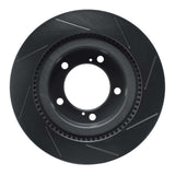 R1 Concepts 07-22 Toyota Land Cruiser Front Left Slotted Black Brake Rotor by R1 Concepts RNC-613-76136L