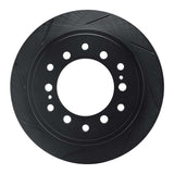 R1 Concepts 10-22 Toyota 4Runner Rear Left Slotted Black Brake Rotor by R1 Concepts RNC-613-76143L