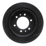 R1 Concepts 06-10 Hummer H3 Rear Left Slotted Black Brake Rotor