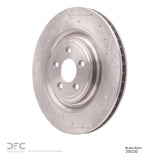Dynamic Friction 2008-2009 Jaguar XKR Right Rear GeoSPEC Coated Rotor - Slotted (350x28 Vented) by Dynamic Friction Company 614-20023D