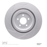 Dynamic Friction 2008-2009 Jaguar XKR Left Rear GeoSPEC Coated Rotor - Slotted (350x28 Vented) by Dynamic Friction Company 614-20024D
