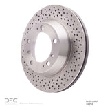 Dynamic Friction 2009-2012 Porsche Boxster Rear Drilled Brake Rotor (299x24 Vented) by Dynamic Friction Company 620-02053