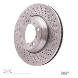 Dynamic Friction 1999-2023 Porsche 911 Right Rear Drilled Brake Rotor (330x28 Vented) by Dynamic Friction Company 620-02066D