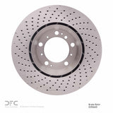 Dynamic Friction 1999-2023 Porsche 911 Right Rear Drilled Brake Rotor (330x28 Vented) by Dynamic Friction Company 620-02066D