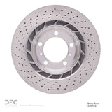 Dynamic Friction 2012-2016 Porsche 911 Right Rear Drilled Brake Rotor (330x28 Vented) by Dynamic Friction Company 620-02072D