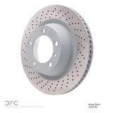 Dynamic Friction 2012-2016 Porsche 911 Left Rear Drilled Brake Rotor (330x28 Vented) by Dynamic Friction Company 620-02073D