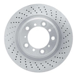 Dynamic Friction 2016-2023 Porsche Boxster Right Rear Drilled Brake Rotor (330x28 Vented) by Dynamic Friction Company 620-02109D