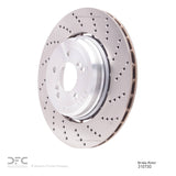 Dynamic Friction 2006-2010 BMW M6 Right Rear Drilled Brake Rotor (370x23.8 Vented) by Dynamic Friction Company 620-31073D
