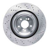 Dynamic Friction 2015-2019 BMW X6 Left Rear Drilled Brake Rotor (385x24 Vented) by Dynamic Friction Company 620-31156D