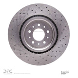 Dynamic Friction 2005-2006 Ford GT Front Drilled Brake Rotor (355x32 Vented) by Dynamic Friction Company 620-54054