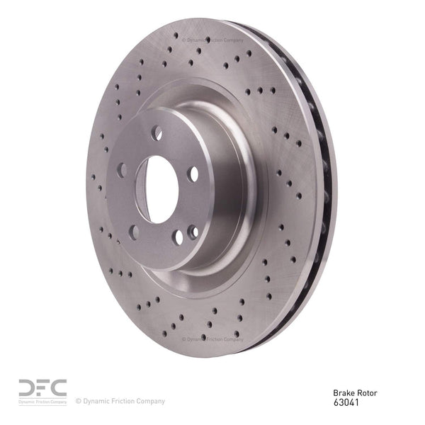 Dynamic Friction 2001-2006 Mercedes-Benz S600 Front Drilled Brake Rotor ...