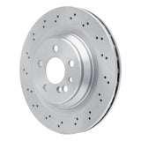 Dynamic Friction 2003-2006 Mercedes-Benz CL55 AMG Rear Drilled Brake Rotor (330x26 Vented) by Dynamic Friction Company 620-63057