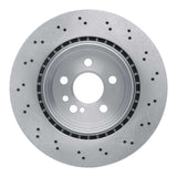 Dynamic Friction 2003-2006 Mercedes-Benz CL55 AMG Rear Drilled Brake Rotor (330x26 Vented) by Dynamic Friction Company 620-63057