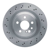 Dynamic Friction 2003-2006 Mercedes-Benz CL55 AMG Rear Drilled Brake Rotor (330x26 Vented) by Dynamic Friction Company 620-63057