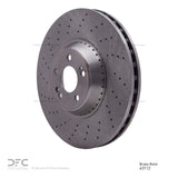 Dynamic Friction 2014-2021 Mercedes-Benz S400 (Canada & Mexico) Front Drilled Brake Rotor (370x36 Vented) by Dynamic Friction Company 620-63112