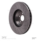 Dynamic Friction 2014-2021 Mercedes-Benz S400 (Canada & Mexico) Front Drilled Brake Rotor (370x36 Vented) by Dynamic Friction Company 620-63112