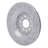 Dynamic Friction 2017-2024 Maserati Levante Rear Drilled Brake Rotor (330x22 Vented) by Dynamic Friction Company 620-79010