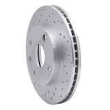 Dynamic Friction 2004-2010 Chevrolet Epica (Mexico) Front Left Drilled Silver Brake Rotor by Dynamic Friction Company 621-01010L