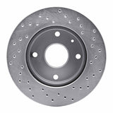 Dynamic Friction 2004-2010 Chevrolet Epica (Mexico) Front Left Drilled Silver Brake Rotor by Dynamic Friction Company 621-01010L