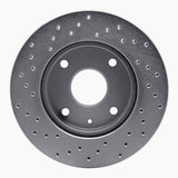 Dynamic Friction 2004-2010 Chevrolet Epica (Mexico) Front Right Drilled Silver Brake Rotor by Dynamic Friction Company 621-01010R
