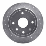 Dynamic Friction 2004-2010 Suzuki Forenza Rear Left Drilled Silver Brake Rotor by Dynamic Friction Company 621-01011L