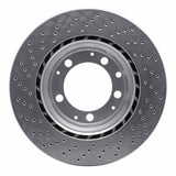 Dynamic Friction 1978-1989 Porsche 911/930 Rear Right Drilled Silver Brake Rotor by Dynamic Friction Company 621-02014D