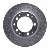 Dynamic Friction 1978-1989 Porsche 911/930 Rear Right Drilled Silver Brake Rotor by Dynamic Friction Company 621-02014D