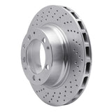 Dynamic Friction 1978-1989 Porsche 911/930 Rear Left Drilled Silver Brake Rotor by Dynamic Friction Company 621-02015D
