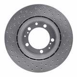 Dynamic Friction 1987-1997 Porsche 911 Rear Left Drilled Silver Brake Rotor by Dynamic Friction Company 621-02021L