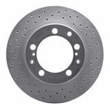 Dynamic Friction 1987-1997 Porsche 911 Rear Left Drilled Silver Brake Rotor by Dynamic Friction Company 621-02021L