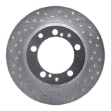 Dynamic Friction 1987-1997 Porsche 911 Rear Right Drilled Silver Brake Rotor by Dynamic Friction Company 621-02021R