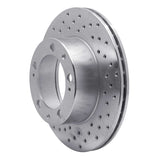 Dynamic Friction 1987-1989 Porsche 944 (Excl Turbo) Front Left Drilled Silver Brake Rotor by Dynamic Friction Company 621-02022L